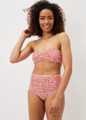 Phase Eight Isabelle Zebra Bikni Swimwear Orange/White Australia | CE1290748